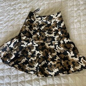 ASOS metallic Camouflage Flared Skirt